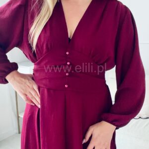 Alternative view of Sukienka Primigi maxi plus size gładka bordo