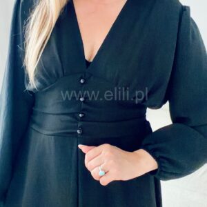 Alternative view of Sukienka Primigi maxi plus size gładka czarna