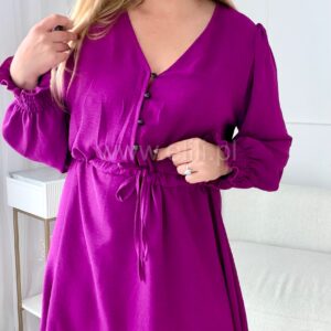 Alternative view of Sukienka Ligia plus size gładka fuksja